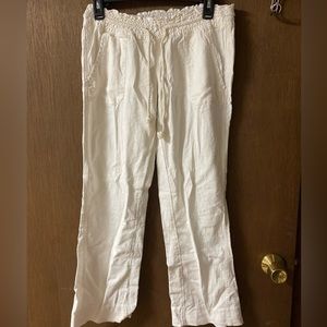 white Roxy pants